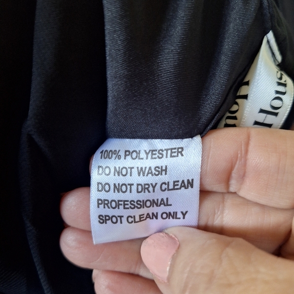 NWT JJ's House Black A-Line V-neck Chiffon Ruffle Dress Zip Womens Size 22 - Picture 9 of 13